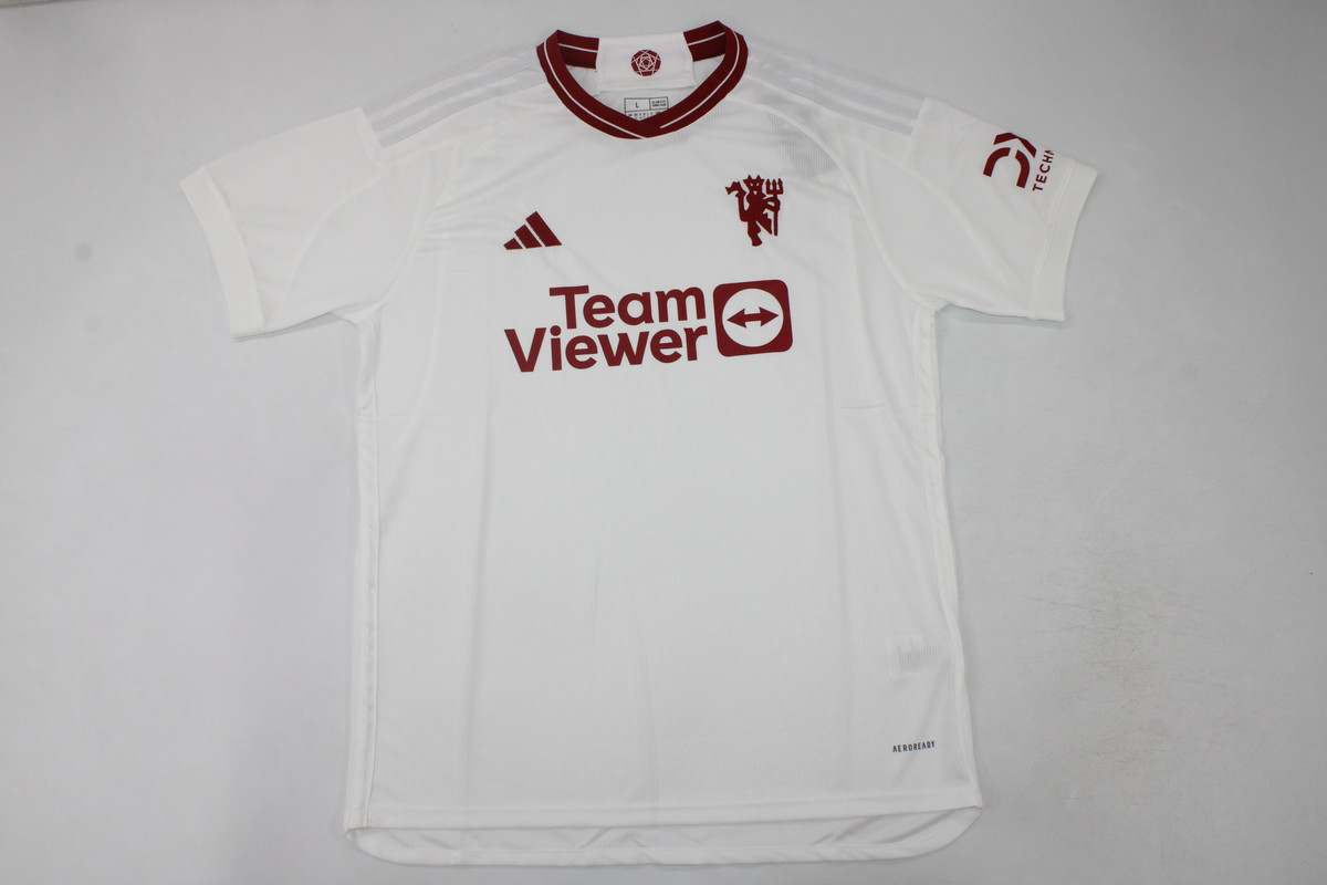 AAA Quality Manchester Utd 23/24 Third White Jersey